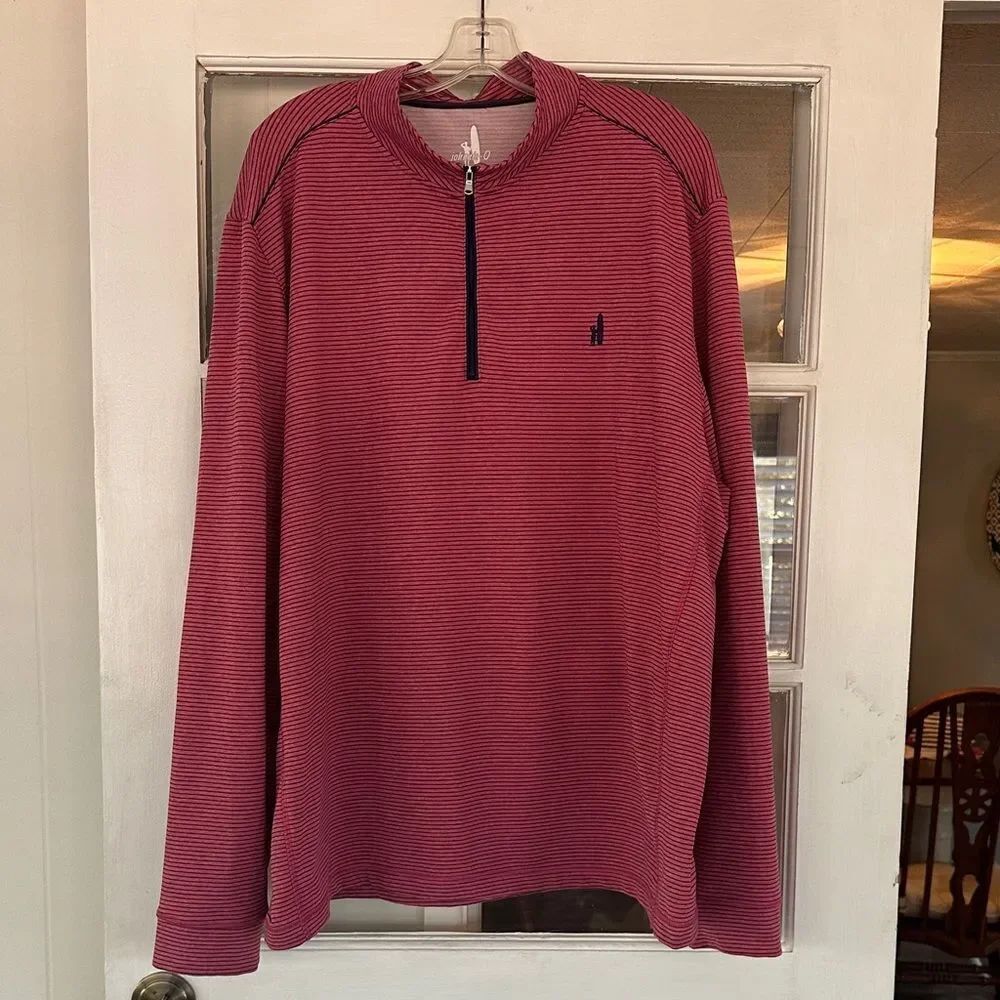 Johnnie-O Homan 1/4 Zip Pullover in Sweet Berry Wine